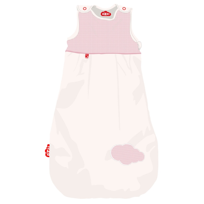 Illustration of sleeping bag Vichy pink 0-6 months Illustration of sleeping bag Vichy pink 0-6 months