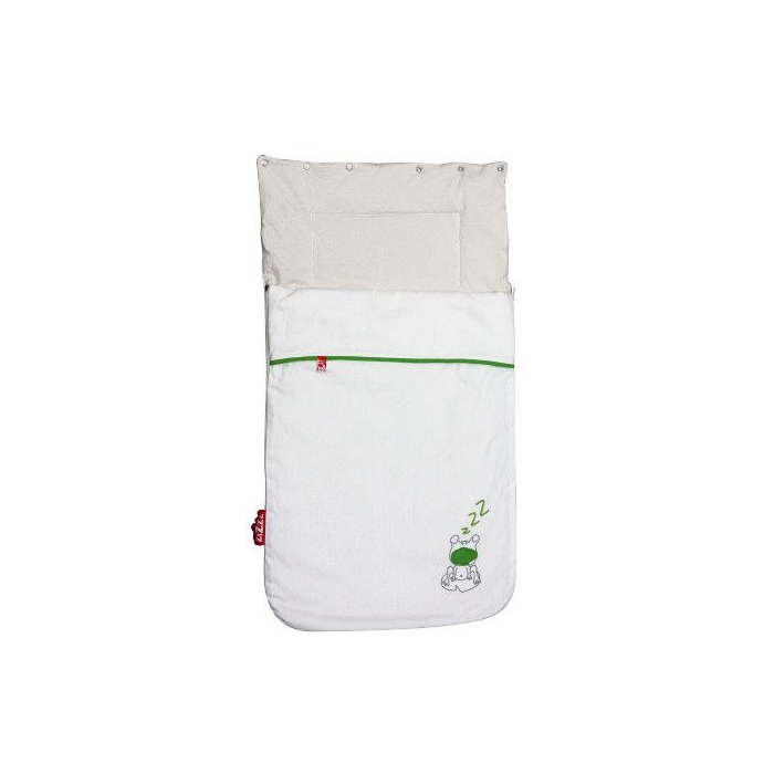 Winter footmuffs with wool 100% natural - Green frog - Zizzz Winter footmuffs with wool 100% natural - Green frog - Zizzz