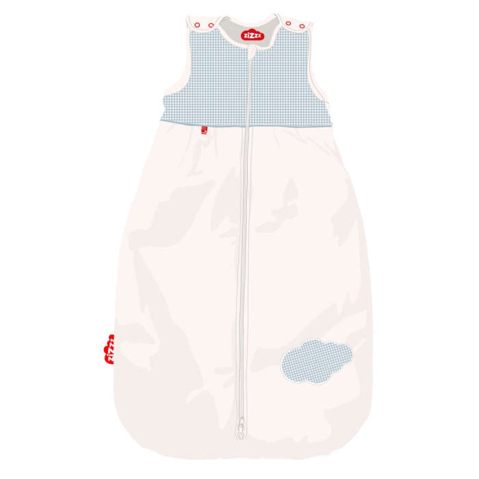 Illustration of sleeping bag Vichy Blue 6-24 months Illustration of sleeping bag Vichy Blue 6-24 months